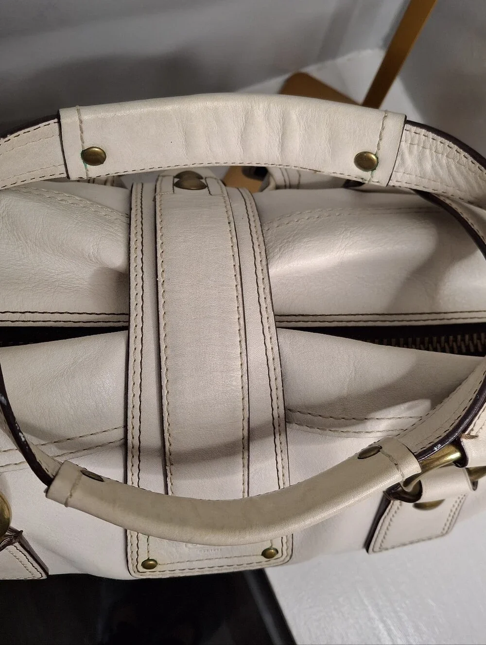 Coach Legacy Mandy Satchel 10330 White Leather Vintage 2006 65th Anniversary